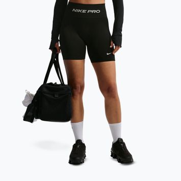 Dámske tréningové šortky Nike Pro Seamless High Waisted Biker 5" black/white