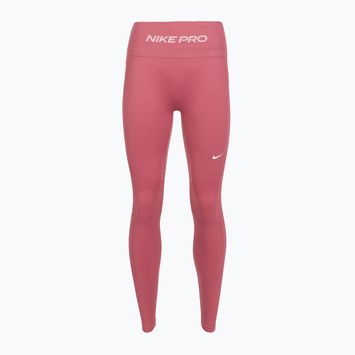 Dámske tréningové legíny Nike Pro Seamless High Waisted 7/8 peony/white