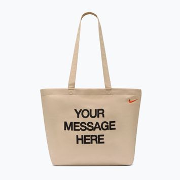 Taška Nike Heritage "Your Message Here" Tote 22 l oatmeal/safety orange/safety orange