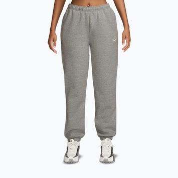 Dámske nohavice Nike Studio Fleece dark grey heather/sail