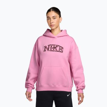 Dámska mikina Nike Studio Fleece pink rise/pink smoke