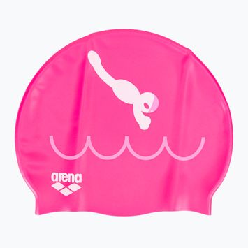 Detská plavecká čiapka arena Kun Cap pink 91552/24