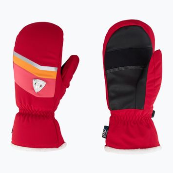 Dámske lyžiarske rukavice Rossignol New Piste M ruby ​​red