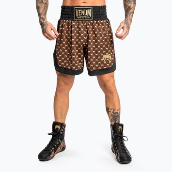 Pánske boxerské šortky Venum Monogram black/brown