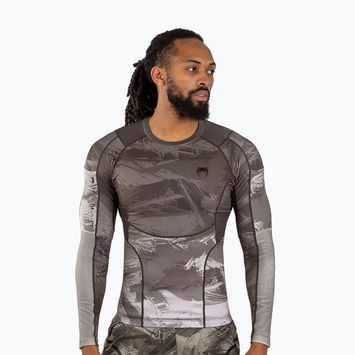 Pánsky chránič Venum Electron 3.0 Rashguard sand Longsleeve