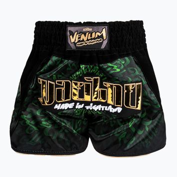 Tréningové šortky Venum Attack Muay Thai čierna/zelená