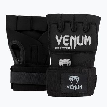 Venum Gel Kontact Quick Wraps čierne/strieborné vnútorné rukavice