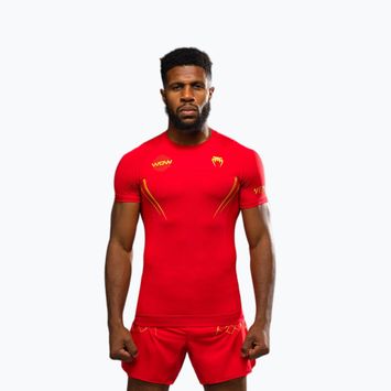 Pánske tréningové tričko Venum X WOW FC Rashguards fury red/gold