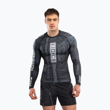 Pánsky rashguard s dlhým rukávom Venum Karate Combat black/grey