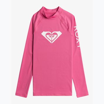 Detský longsleeve na plávanie ROXY Whole Hearted shocking pink