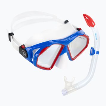 Potápačská súprava Aqualung Hawkeye maska + šnorchel modrá/červená SC3974006