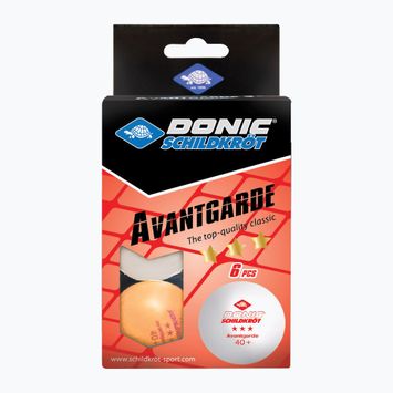 Donic-Schildkröt 3-Star Avantgarde loptičky na stolný tenis Poly 40+ 6 ks farebné 608533