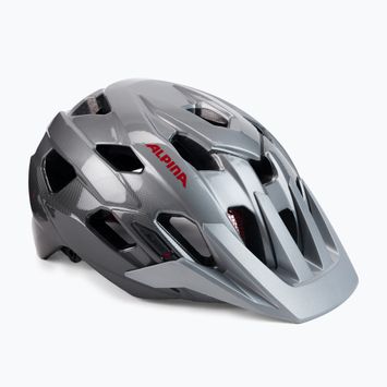 Cyklistická prilba Alpina Anzana darksilver/black/red gloss