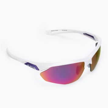 Cyklistické okuliare Alpina Defey HR white/purple/purple mirror