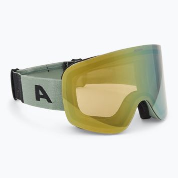 Lyžiarske okuliare Alpina Penken Q-Lite willow/ green matt/ gold