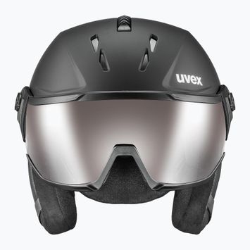 Lyžiarska prilba UVEX Instinct Visor PRO V black matt/silver/silver