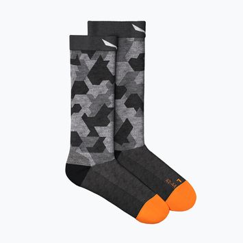 Pánske trekingové ponožky Salewa Pedroc Camo AM Crew black-grey 00-0000069039