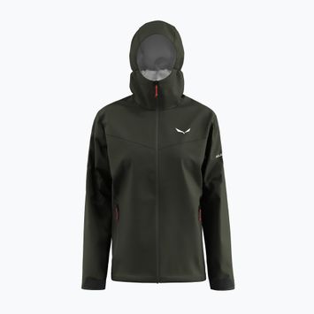 Salewa dámska bunda do dažďa Puez Aqua 4 PTX 2.5L dark olive