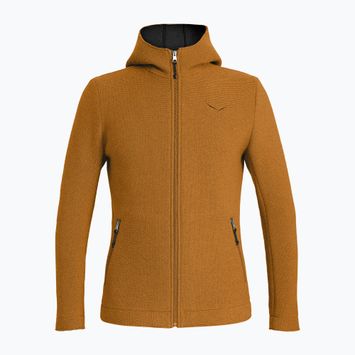 Pánska trekingová mikina Salewa Sarner 2L Wool Fz Hoody golden brown