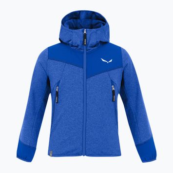 Detská trekingová mikina Salewa Agner Melange PL FZ Hoody electric