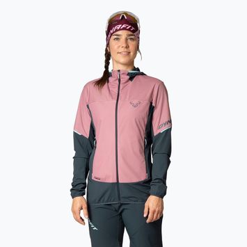 Dámska trekingová mikina DYNAFIT Traverse Alpha Hooded mokarosa