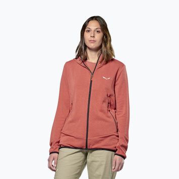 Dámska trekingová mikina Salewa Agner Hemp 2 s kapucňou etruscan red