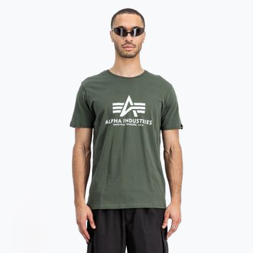 Alpha Industries pánske tričko Basic dark olive