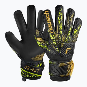 Brankárske rukavice Reusch Attrakt Infinity Finger Support black/gold/yellow/black