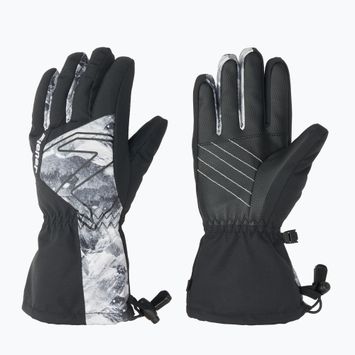 Detské lyžiarske rukavice ZIENER Laval Aquashield AW black/grey mountain