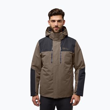 Pánska bunda 3v1 Jack Wolfskin Jasper 3In1 cold coffee