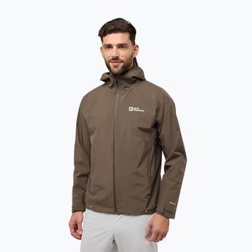 Pánska bunda do dažďa Jack Wolfskin Prelight 2L Ins cold coffee