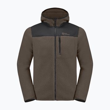 Pánska fleecová mikina Jack Wolfskin Kammweg Pile Fz cold coffee