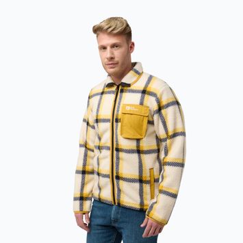 Pánska fleecová mikina Jack Wolfskin Felslicht Check panna cotta