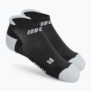 Pánske kompresné bežecké ponožky CEP Ultralight No Show black/light grey