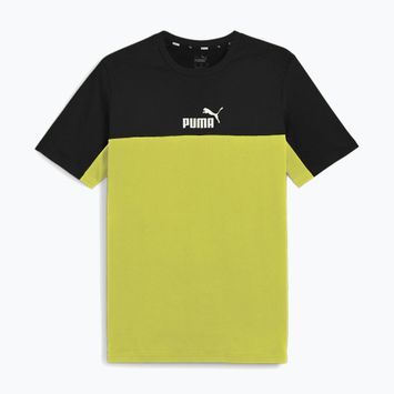 Pánske tričko PUMA ESS+ Block Tee puma black/lime sheen