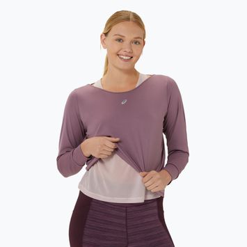 Tielko s dlhým rukávom + tielko na behanie pre ženy ASICS Nagino Run dusty mauve/watershed rose