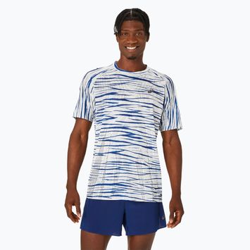 Pánske bežecké tričko ASICS Metarun Shibori Top brich/blue expanse