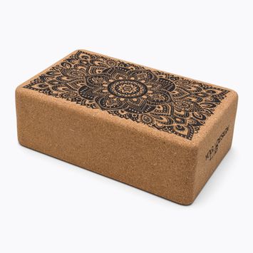 Yoga Design Lab Cork Yoga Cube Brown BL-Cork-Mandala Black