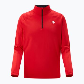 Pánska mikina Descente Shoulder Trim T-Neck electric red