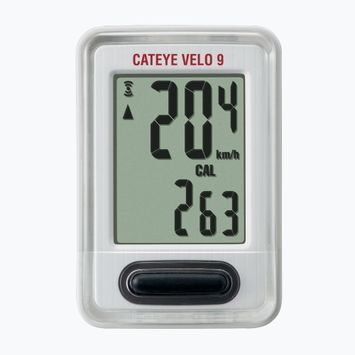 Cyklistické počítadlo CatEye Velo 9 CC-VL820 biele