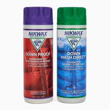 Nikwax Down Wash Direct & Down Proof 2 x 300 ml na starostlivosť o oblečenie a vybavenie plnené páperím
