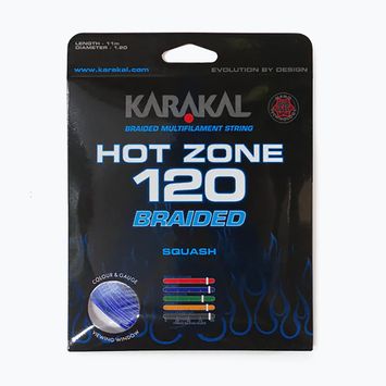 Squashová struna Karakal Hot Zone Braided 120 11 m modrá