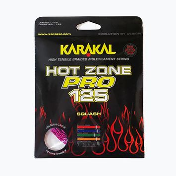 Squashová struna Karakal Hot Zone Pro 125 11 m ružová/čierna