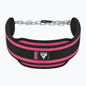 Vzpieračský opasok RDX Pro Dipping Belt 2 Layer pink