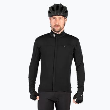 Pánske cyklistické tričko Endura Xtract Roubaix s dlhým rukávom čierne