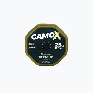 Ridge Monkey Connexion kaprový náväzcový oplet CamoX Stiff Coated Hooklink hnedý RMT319