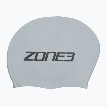 ZONE3 Kúpacia čiapka s dlhými vlasmi strieborná
