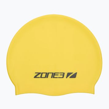 ZONE3 Silikónová plavecká čiapka hi-vis žltá