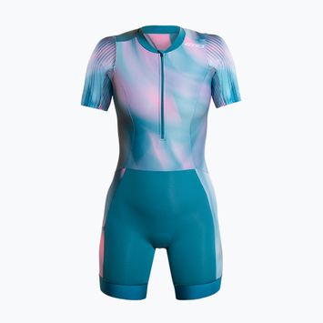Dámsky triatlonový oblek ZONE3 Activate+ Trisuit print