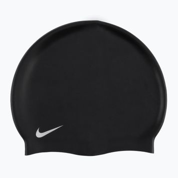 Detská plavecká čiapka Nike Solid Silicone čierna TESS0106-001